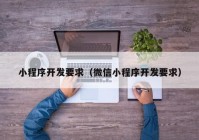 小程序开发要求（微信小程序开发要求）