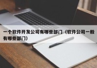 一个软件开发公司有哪些部门（软件公司一般有哪些部门）