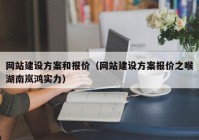 网站建设方案和报价（网站建设方案报价之喉湖南岚鸿实力）