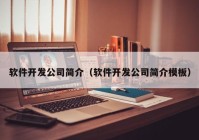 软件开发公司简介（软件开发公司简介模板）