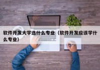 软件开发大学选什么专业（软件开发应该学什么专业）